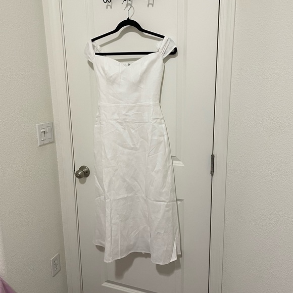 Reformation Bridgton Linen Dress White - Picture 6 of 7